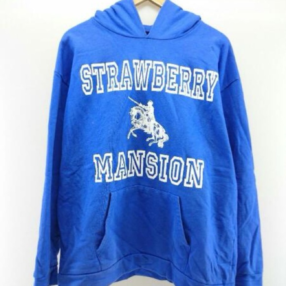 Blue unwanted strawberry mansion hoodie